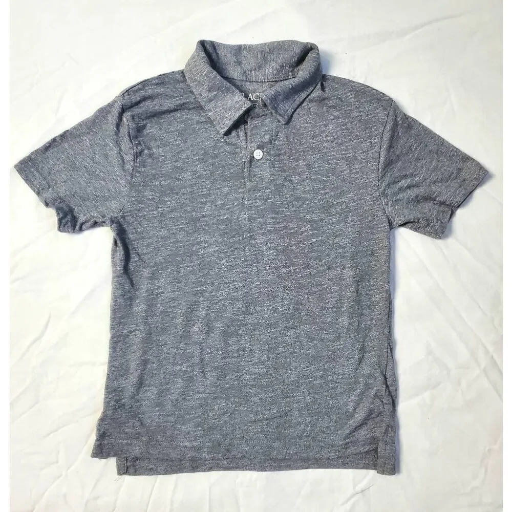 The Children's Place TCP Boys Size S (5/6) Gray SS Polo Shirt